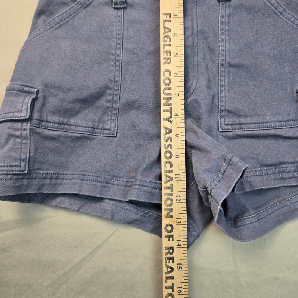 Hollister Ultra High-Rise Shorts Mom 3 Blue Gray Cargo Utility W26‎ 3/2 - Picture 7 of 9